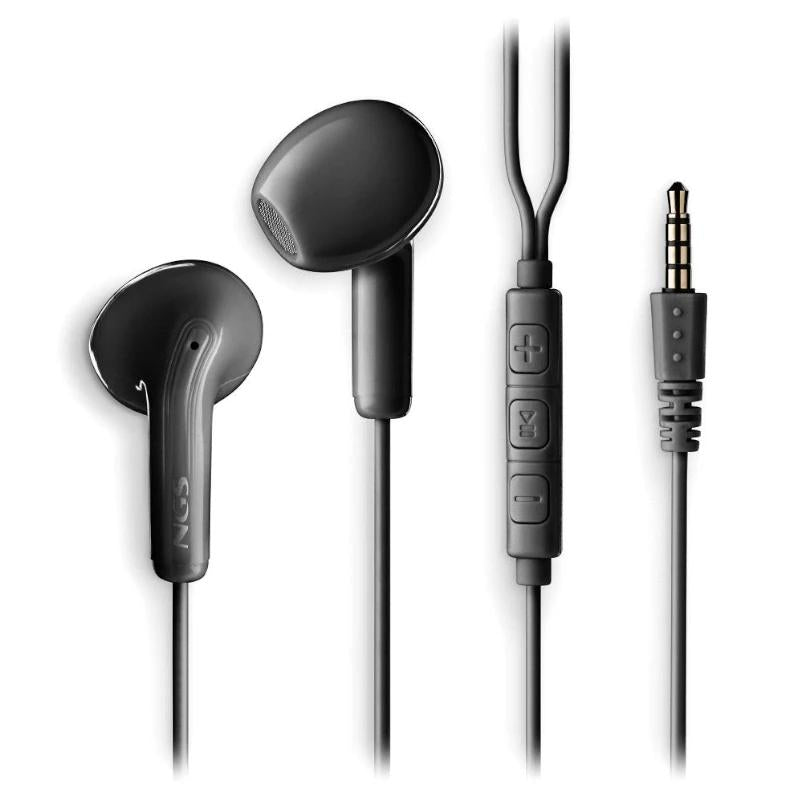 Auriculares estéreo NGS negros con cable jack de 3,5 mm 