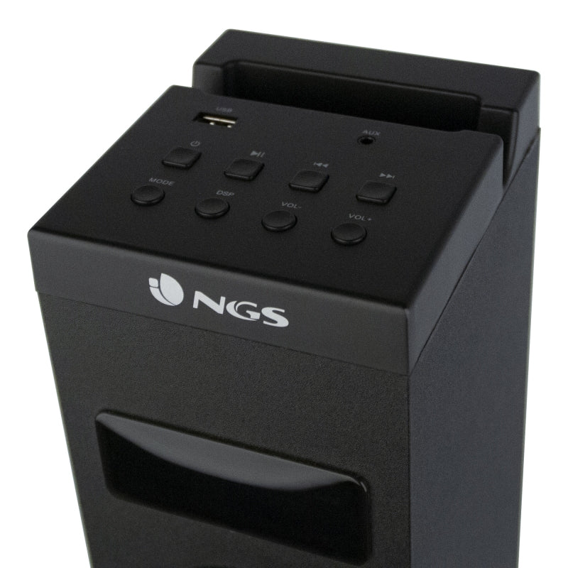 NGS Torre de Sonido SKY CHARM Bluetooth 2.1 50W N - detalle