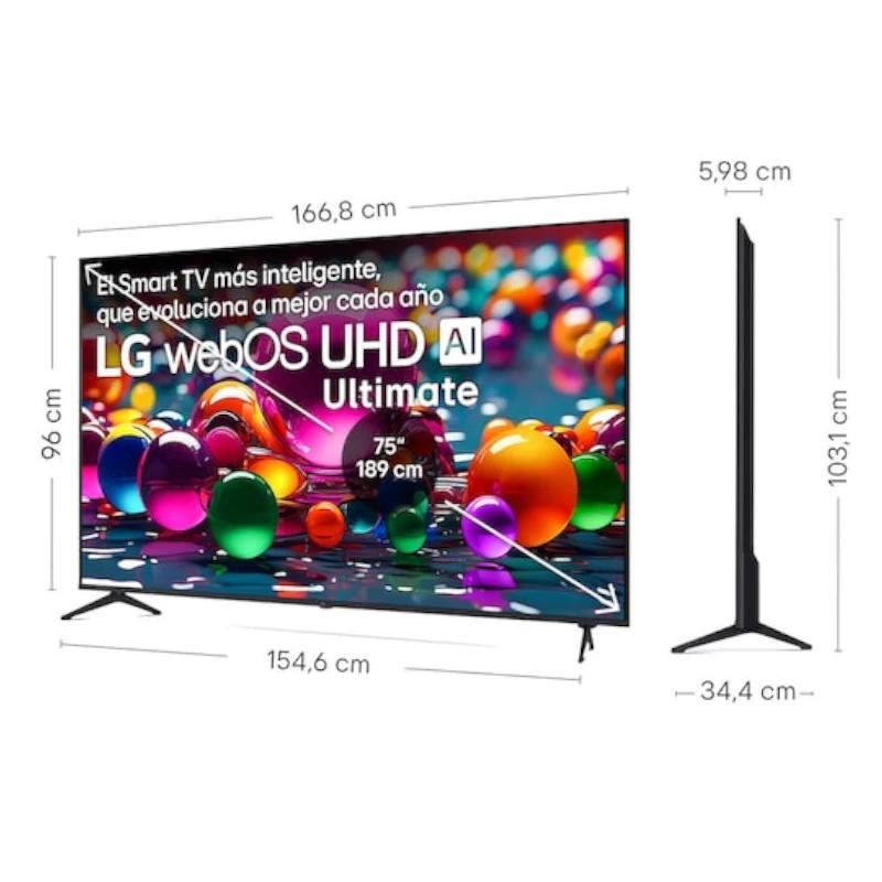 LG 75UA75006LA TV 75" UHD 4K AI STV USB HDMI Bt - detalle