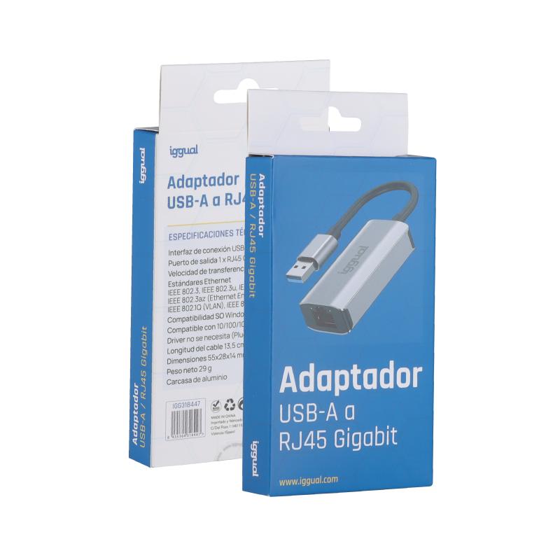 iggual Adaptador USB-A 3.0 a RJ45 Gigabit