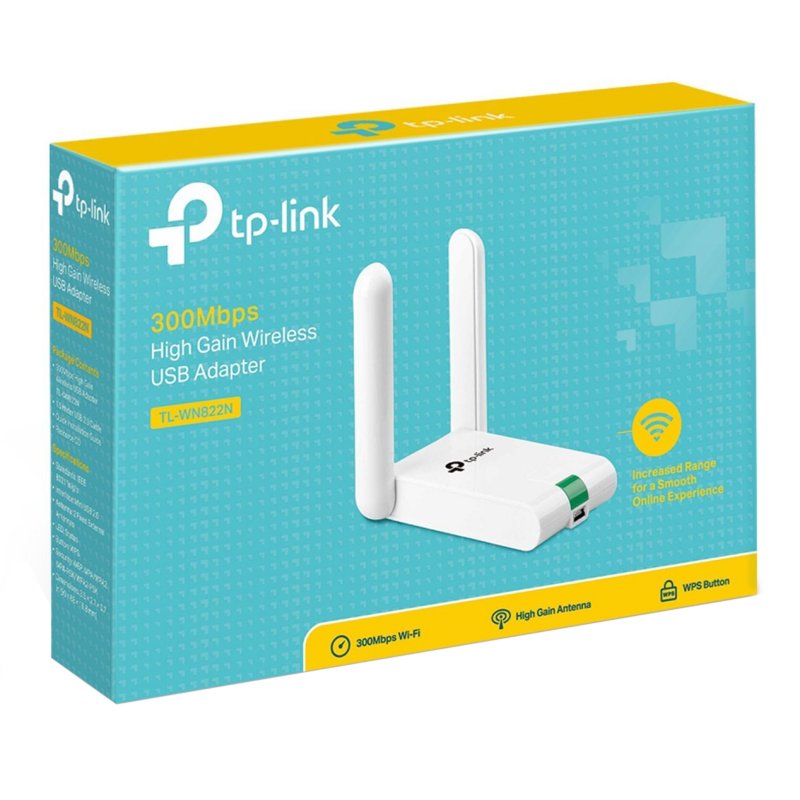 TP-LINK TL-WN822N Adaptador Red N300 3dBi USB