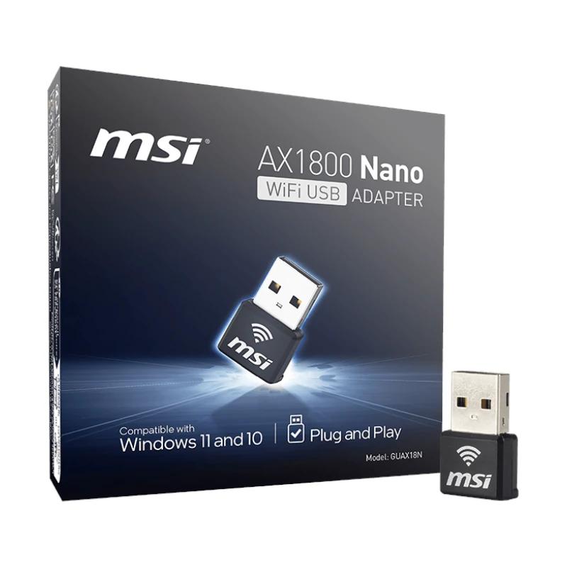 MSI GUAX18N AX1800 WiFi6 USB Nano Adapter