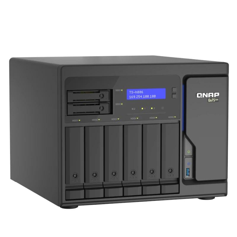 QNAP TS-H886-D1602-8G NAS 4+2-Bay 4x2.5GbE - detalle
