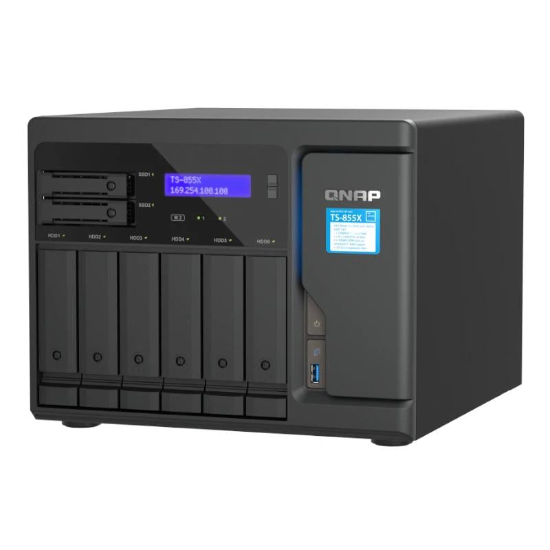 QNAP TS-855X-8G NAS 6+2 Bay 2x2.5GbE 4xUSB - detalle