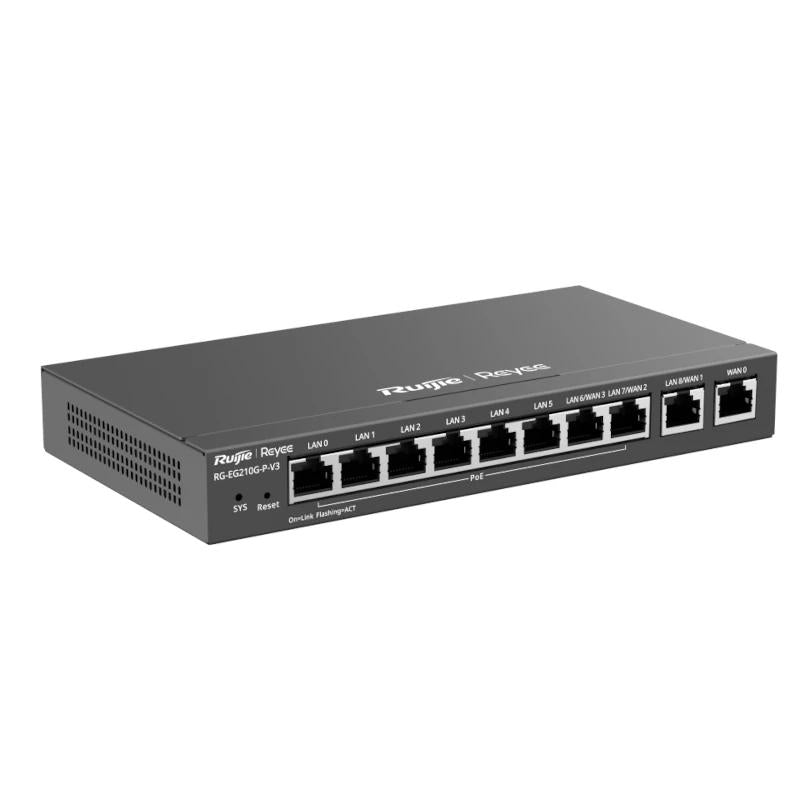 Reyee 10-Port Gigabit Cloud-Managed Gateway, 8 x P - detalle