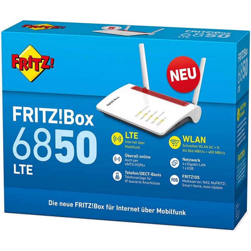 FRITZ! Box6850 LTE Router 5G WiFi Dual Mesh - detalle