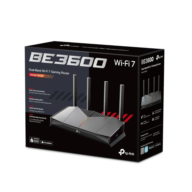 TP-Link Archer GE230 Router Gaming WiFi 7 2x2.5mGb - detalle