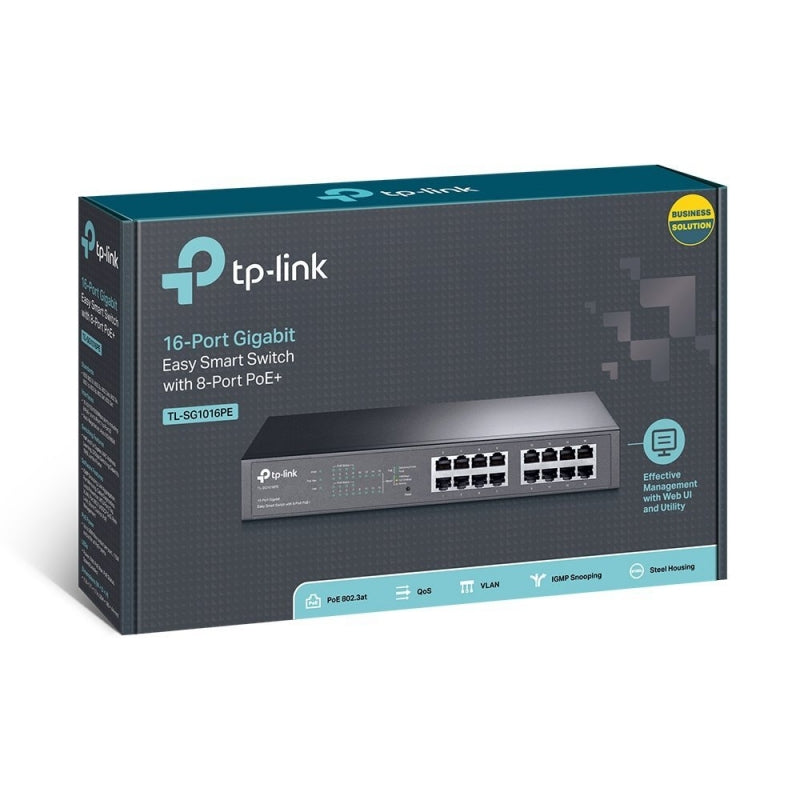 TP-LINK TL-SG1016PE Switch 16xGB PoE+ - detalle