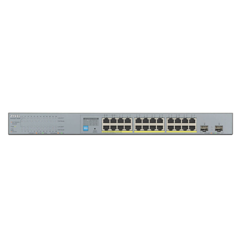 ZyXEL GS1300-26HP Switch 24xGB PoE 2xSFP 250W - detalle
