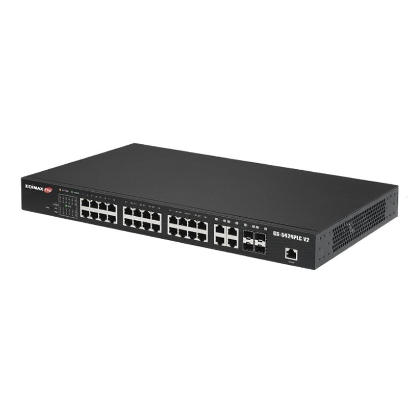 Edimax PRO GS-5424PLC V2 Switch 24xGB PoE+ 4xSFP - detalle