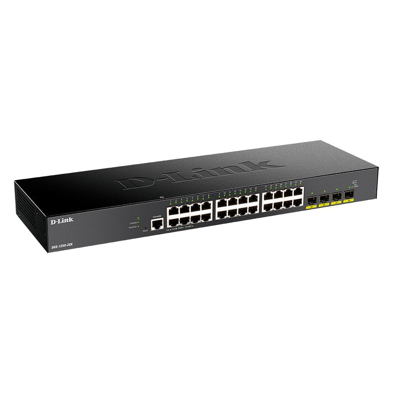 D-Link DGS-1250-28X/E Switch 24xGB+4x10G SFP+ - detalle