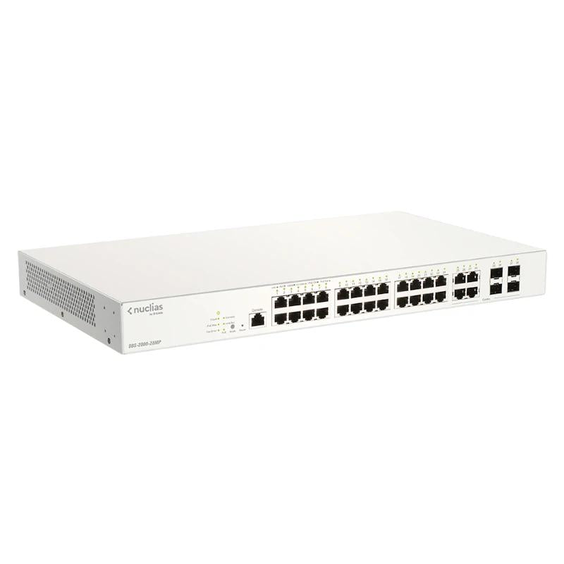 D-Link DBS-2000-28MP/E 28xGb PoE+ Switch 370W 1Y - detalle