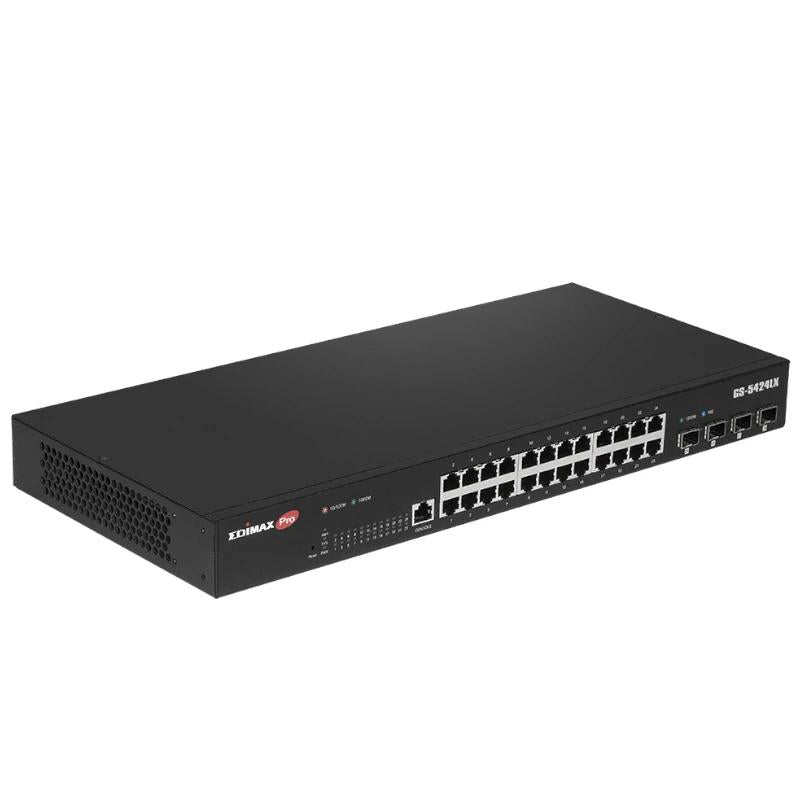 Edimax GS-5424LX 24xGb 4x10Gb SFP+ 1xConsola - detalle