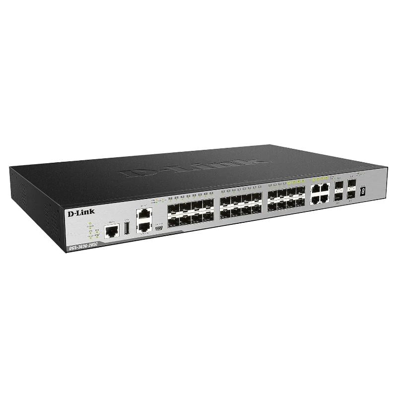 D-Link DGS-3630-28SC/SI Switch L3 24xSFP 4x10GbE - detalle