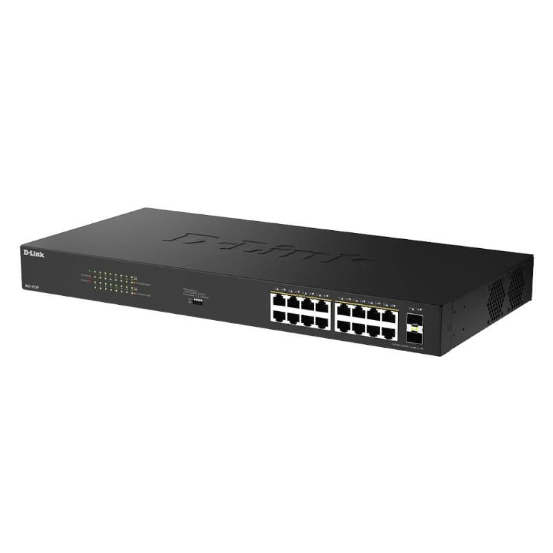 D-Link DGS-1018P/E Switch 16xGbE PoE+ 2xSFP
