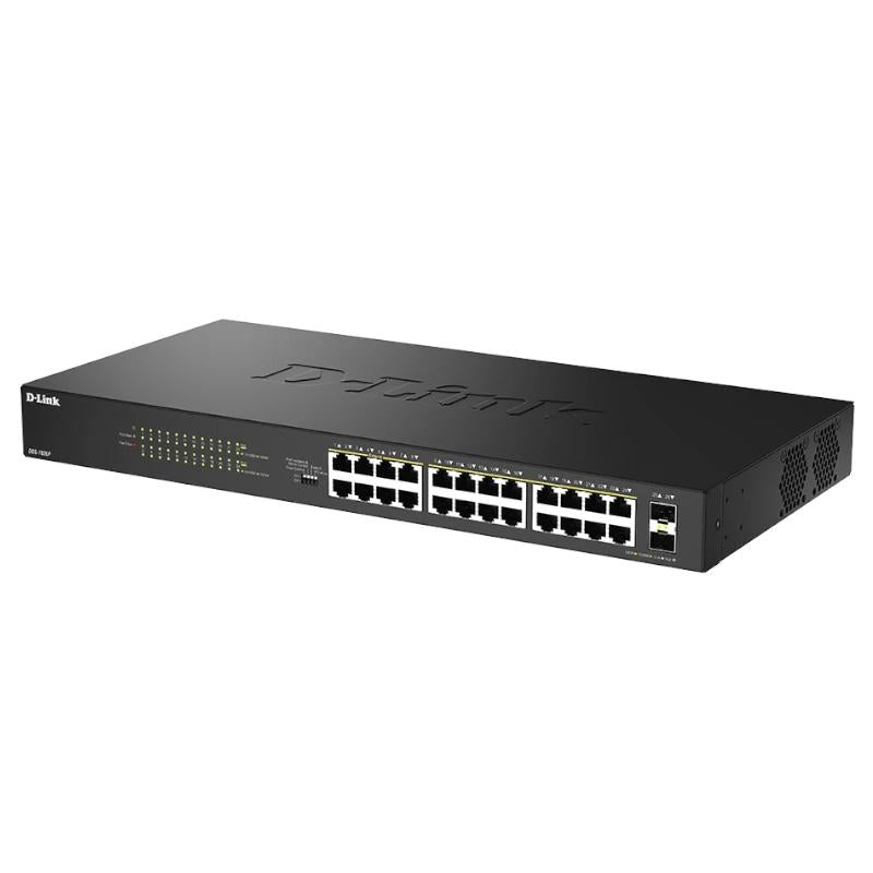 D-Link DGS-1026P/E Switch 24xGbE PoE+ 2xSFP - detalle