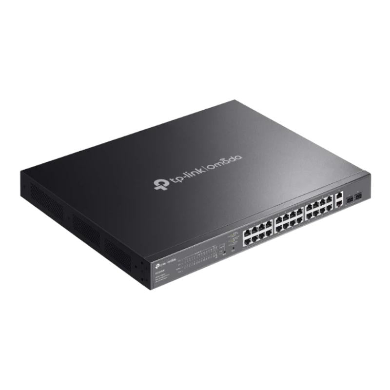 TP-Link ES228GMP Switch 24xPoE+ 2xGb 2xSFP 384W - detalle