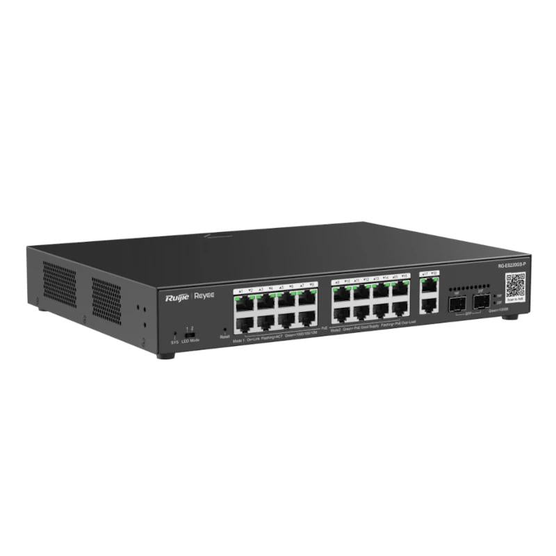 Reyee 20-Port Gigabit Smart POE Switch, 16 PoE/POE - detalle