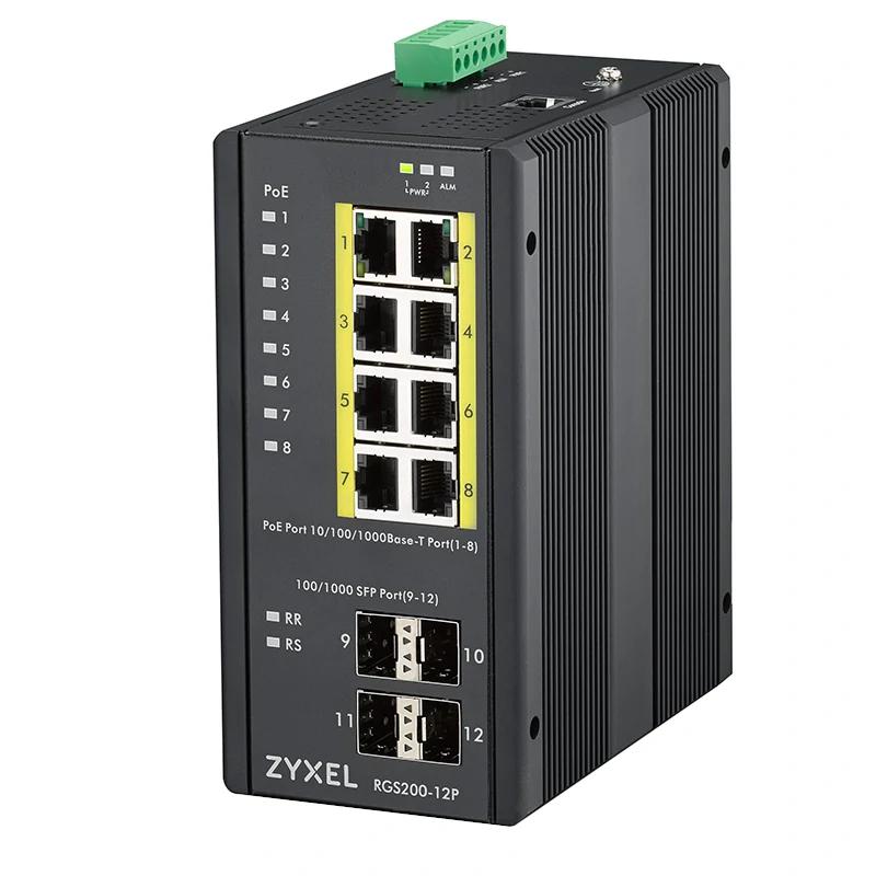 Zyxel RGS200-12P Switch POE Gest DIN 240W IP30 - detalle