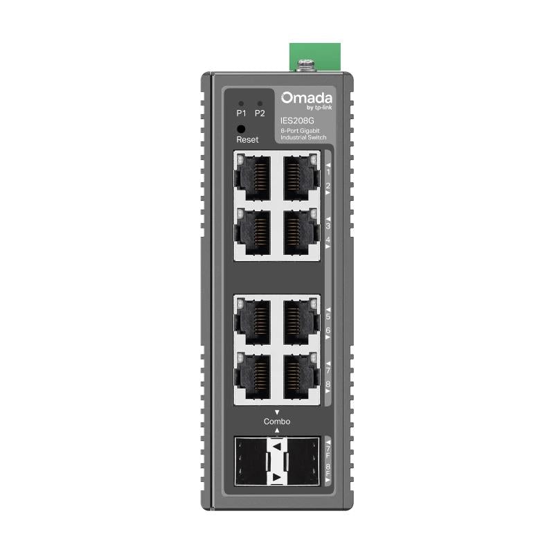 TP-Link IES208G Switch Industrial 6xG 1xSFP 2xCom - detalle