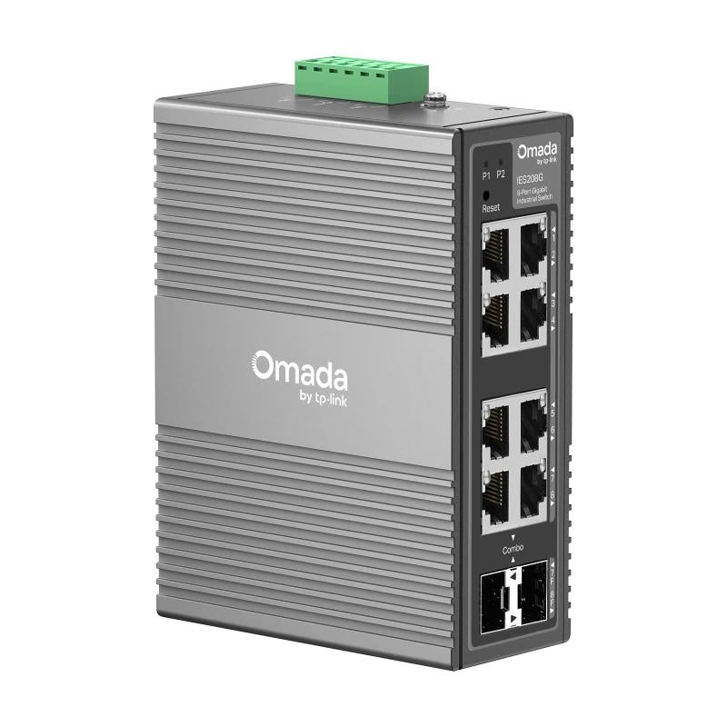 TP-Link IES208G Switch Industrial 6xG 1xSFP 2xCom - detalle