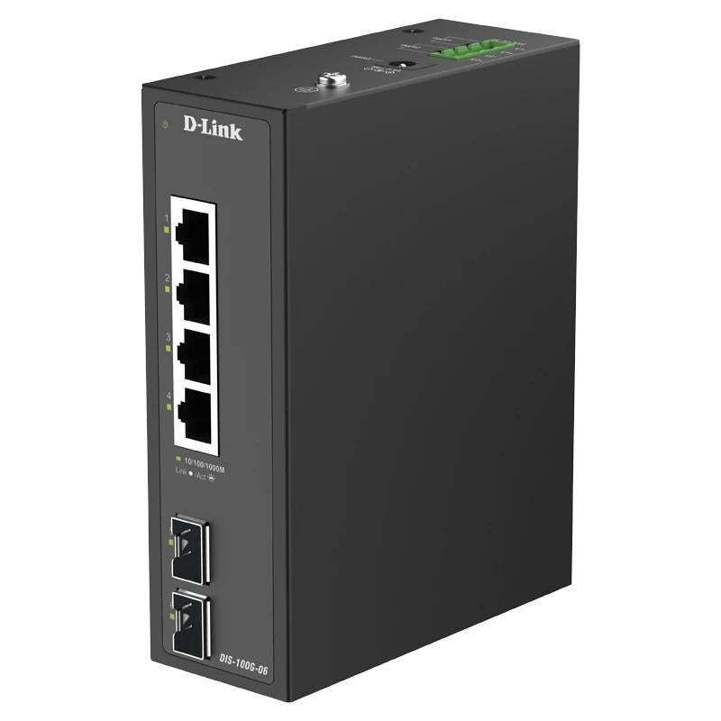 D-Link DIS-100G-06 Switch Industrial 4xGb 2xSFP - detalle