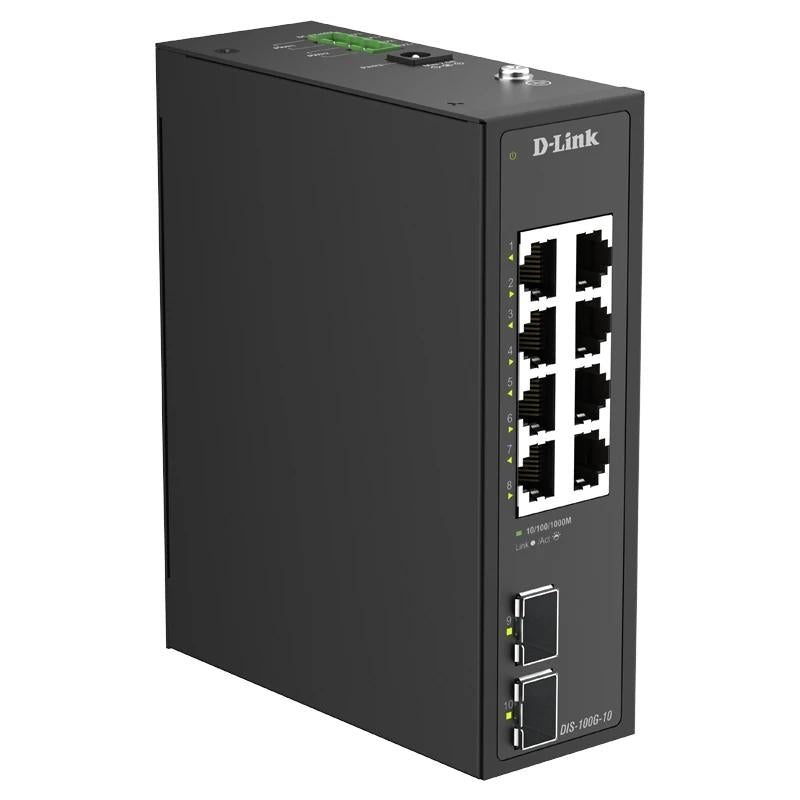 D-link DIS-100G-10P Switch Ind 8xG PoE+ 2x2.5G S