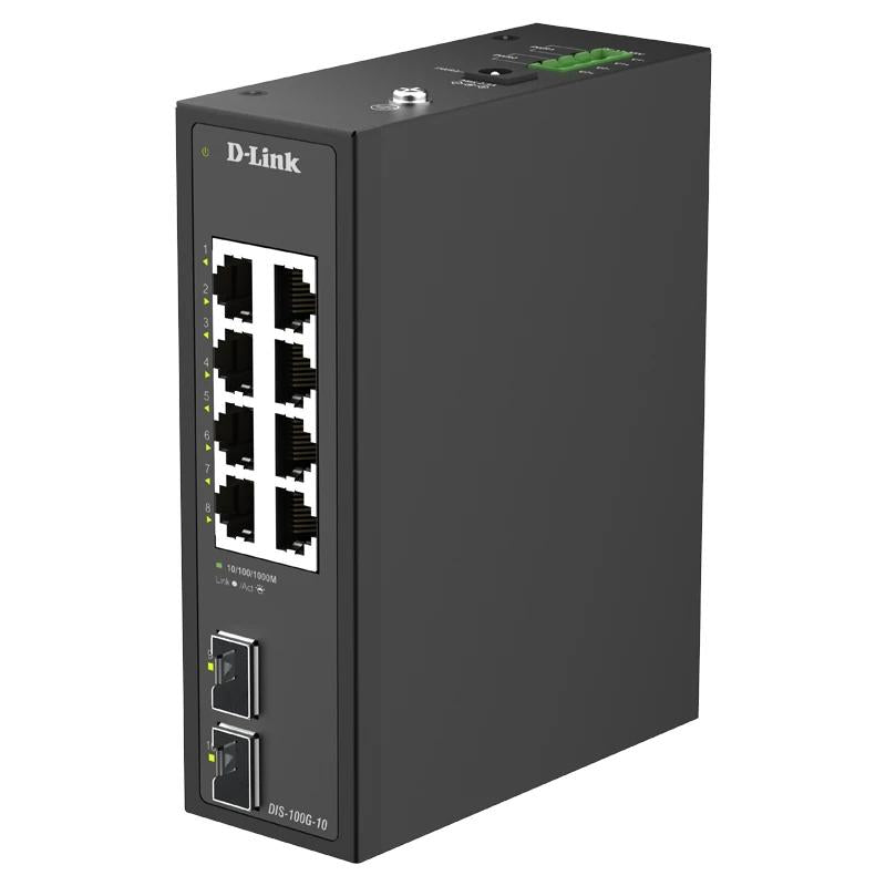 D-link DIS-100G-10P Switch Ind 8xG PoE+ 2x2.5G S - detalle