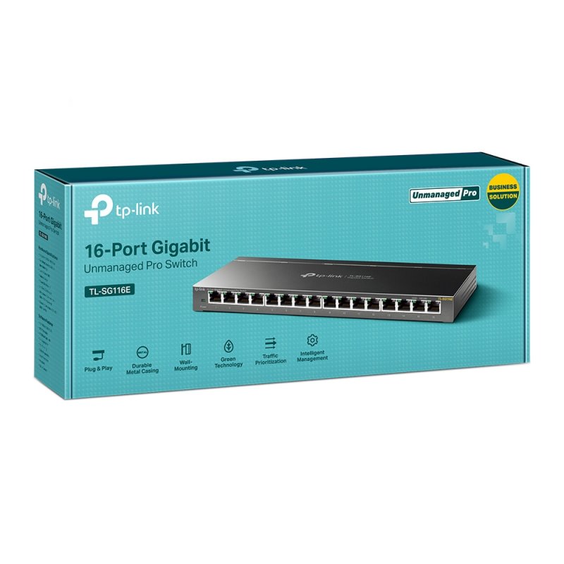 TP-LINK TL-SG116E Switch 16xGB Metal - detalle