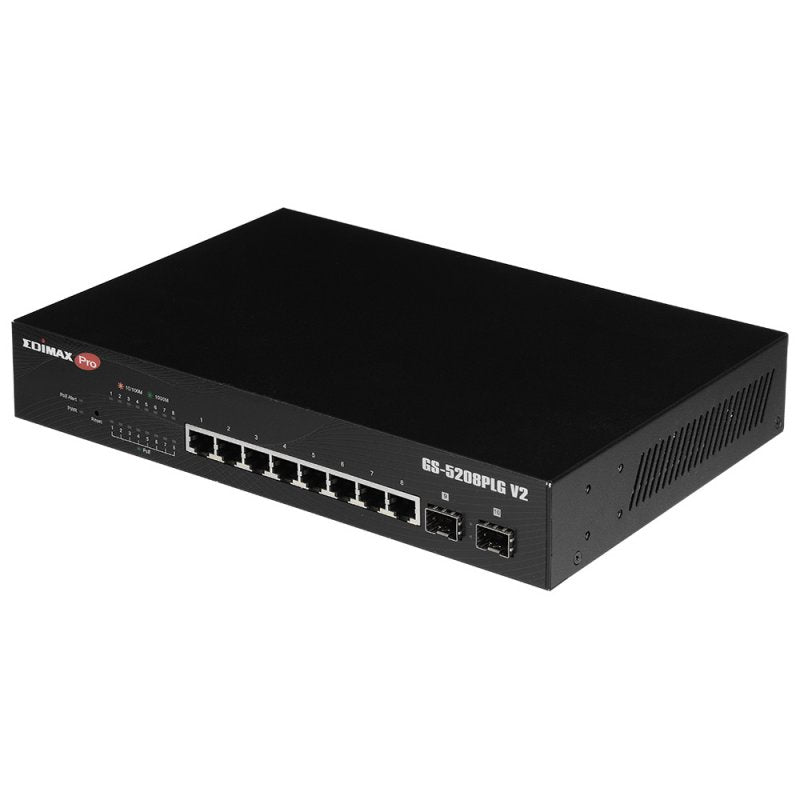 Edimax PRO GS-5208PLG V2 Switch 10xGB PoE+ (2xSFP) - detalle