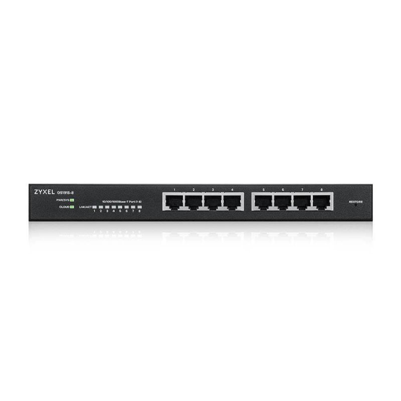 ZyXEL GS1915-8 Smart Switch 8xGbE Nebula Fanless - detalle