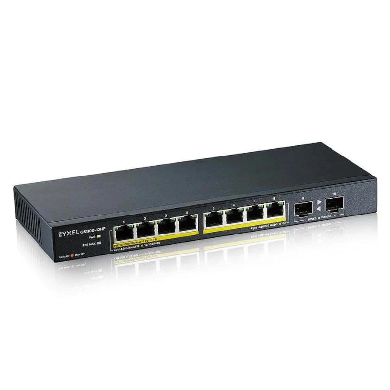 Zyxel GS1100-10HP v2 Switch 8xGbE 120 Watt PoE - detalle