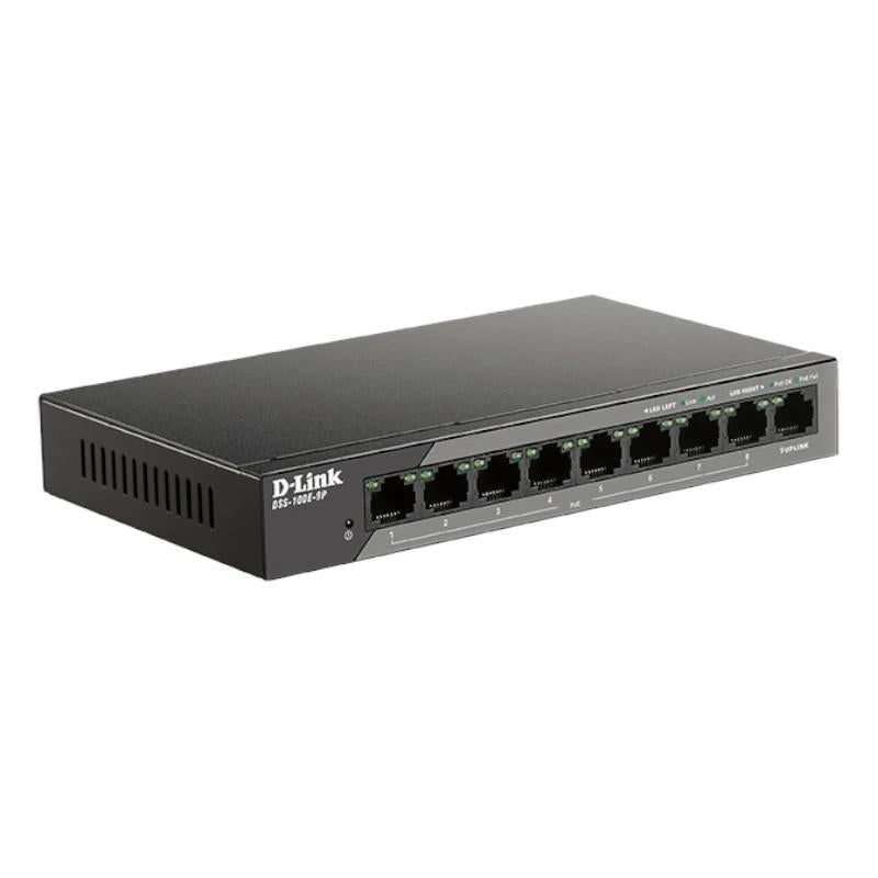 D-Link DSS-100E-9P Switch 9x10/100 LR PoE Surveill - detalle
