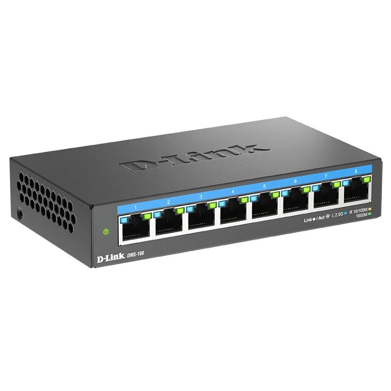 D-Link DMS-108 8x2.5MGb Unmanaged Switch - detalle