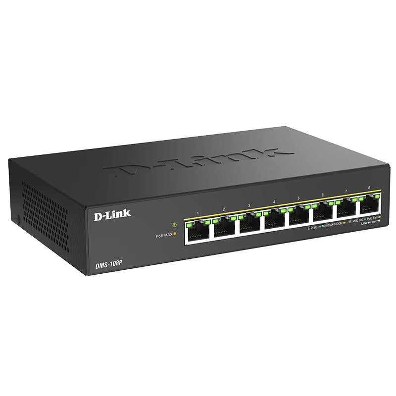 D-Link DMS-108P/E Switch 8x2.5mG PoE 230W - detalle