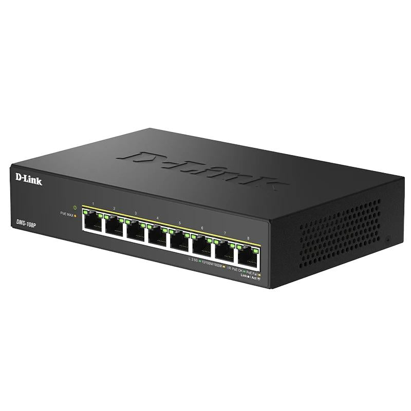 D-Link DMS-108P/E Switch 8x2.5mG PoE 230W - detalle