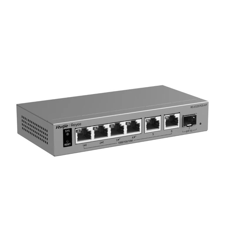 Reyee RG-ES207GS-HP Switch Cloud 2P PoE++ 2P PoE+ - detalle