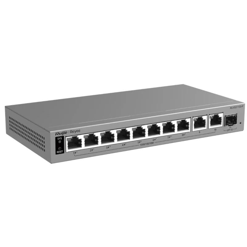 Reyee RG-ES211GS-P Switch Cloud 8P PoE + 2P 1G + 1 - detalle