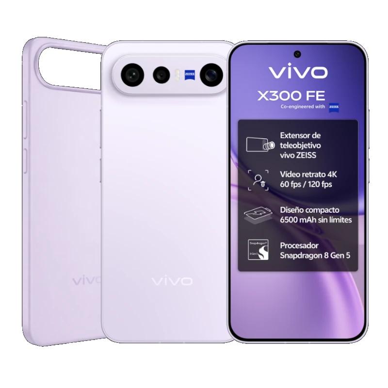 VIVO X300 FE 5G purple + Ch90w + Kit fotografico - detalle