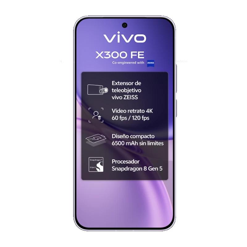 VIVO X300 FE 5G purple + Ch90w + Kit fotografico - detalle