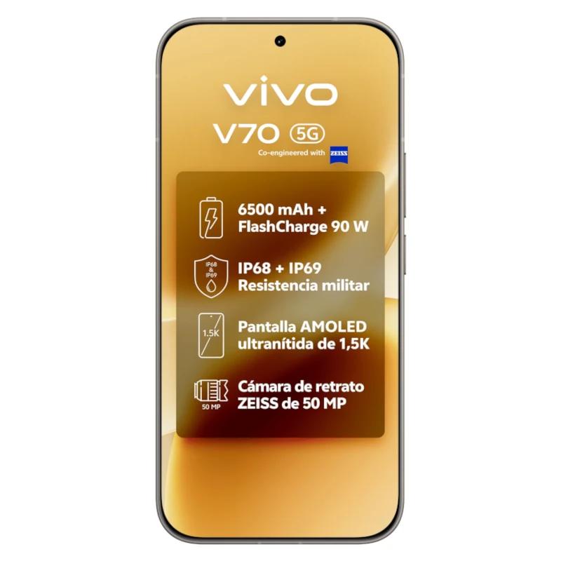 VIVO V70 5G 6.59" 8Gb 256Gb Gray - detalle
