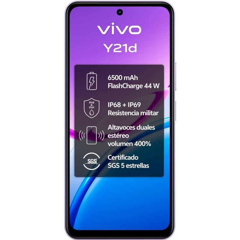 VIVO Y21d 5G 6.68" 6Gb(64) 256Gb IP69 Lavanda Purp - detalle
