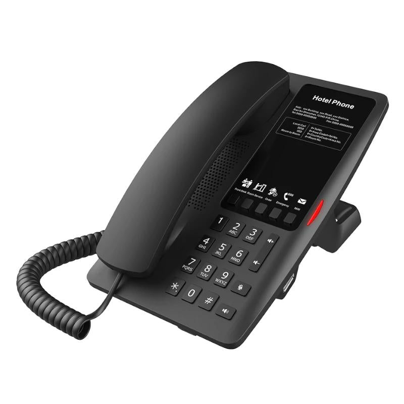 Fanvil H4 Hotel Telefono USA-A interface charging - detalle