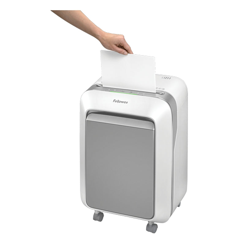 Fellowes Destructora LX211 Blanca microcor. 2x12mm - detalle