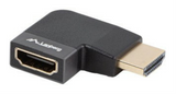 ADAPTADOR 8K LANBERG HDMI(M) A HDMI(H) ANGULO DERECHA ALUMINIO PLATA