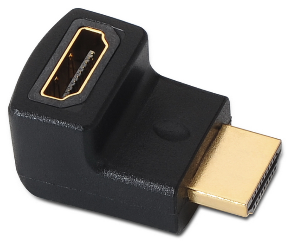 ADAPTADOR AISENS HDMI ACODADO A/H-A/M NEGRO - detalle