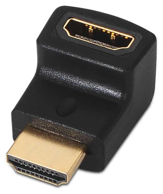 ADAPTADOR AISENS HDMI ACODADO A/H-A/M NEGRO