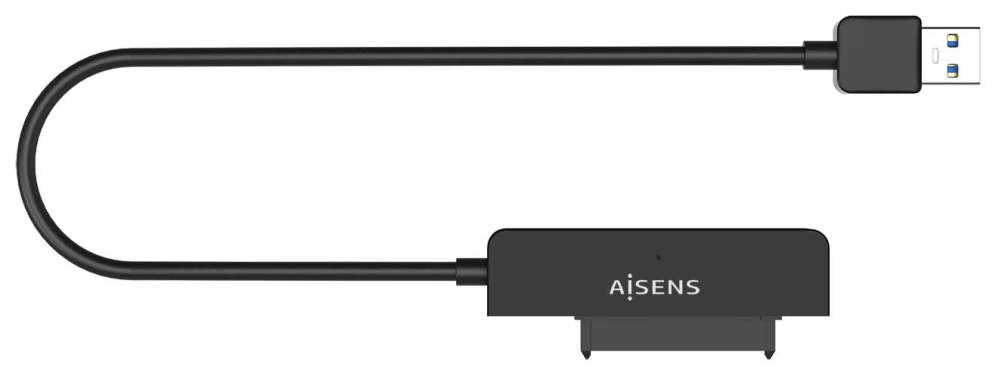 ADAPTADOR AISENS SATA A USB-A USB 3.0/3.1 GEN1 DISCOS 2.5 NEGRO