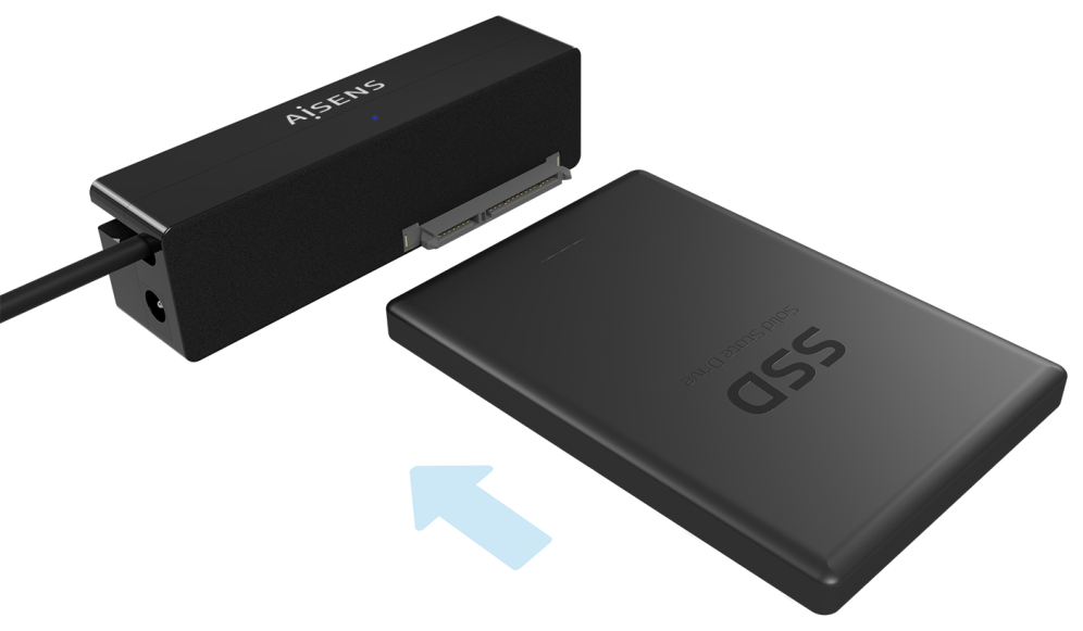 ADAPTADOR AISENS SATA A USB-C USB 3.0 3.1 GEN1 2.5" 3.5" NEGRO - detalle