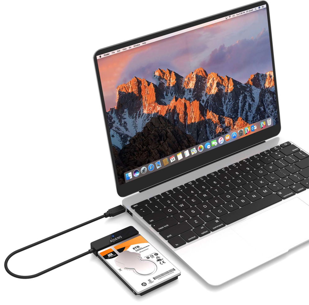 ADAPTADOR AISENS SATA A USB-C USB 3.0/3.1 GEN1 DISCOS 2.5 NEGRO - detalle